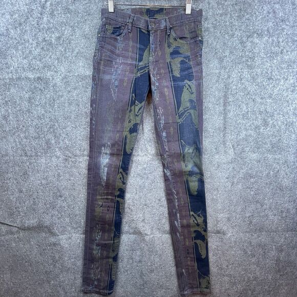 Citizens of Humanity Jeans Womens 27 Avedon Low Rise Skinny Abstract Designer - Picture 1 of 10